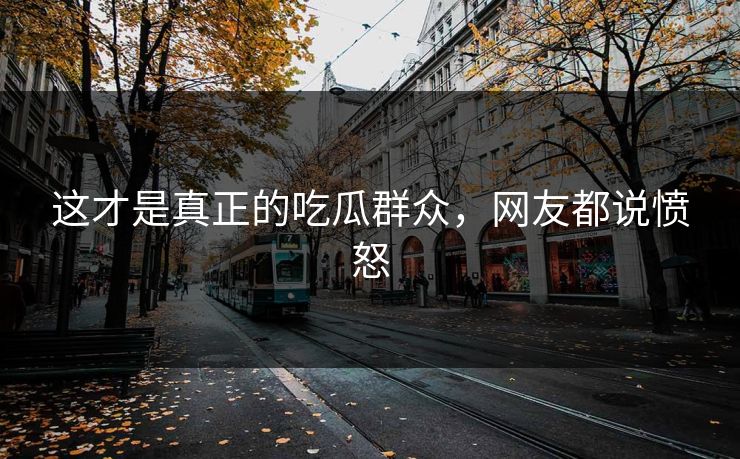 这才是真正的吃瓜群众，网友都说愤怒