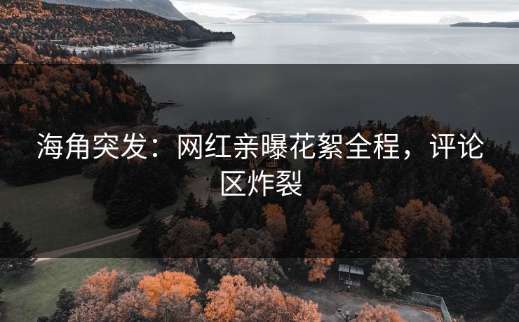 海角突发：网红亲曝花絮全程，评论区炸裂