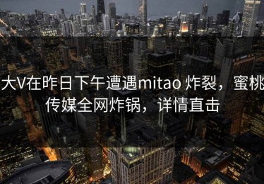 大V在昨日下午遭遇mitao 炸裂，蜜桃传媒全网炸锅，详情直击
