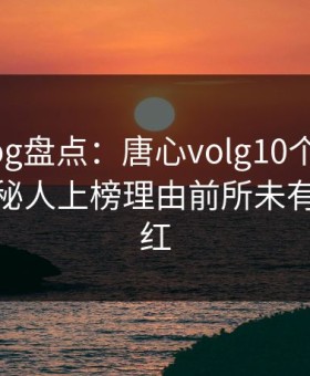 糖心vlog盘点：唐心volg10个惊人真相，神秘人上榜理由前所未有令人脸红