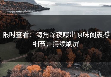限时查看：海角深夜曝出原味阁震撼细节，持续刷屏