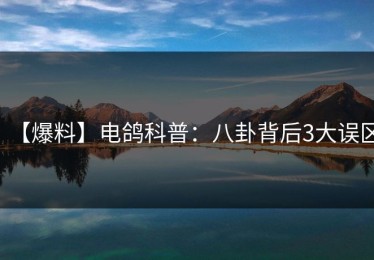 【爆料】电鸽科普：八卦背后3大误区